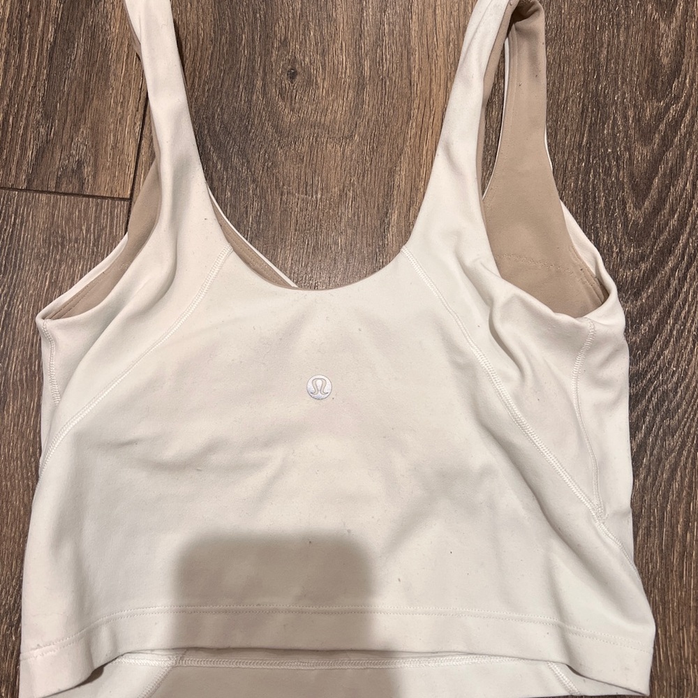 White lulu align tank